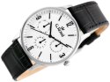ZEGAREK G. ROSSI - 10737A-3A1(zg258a) silver/black + BOX