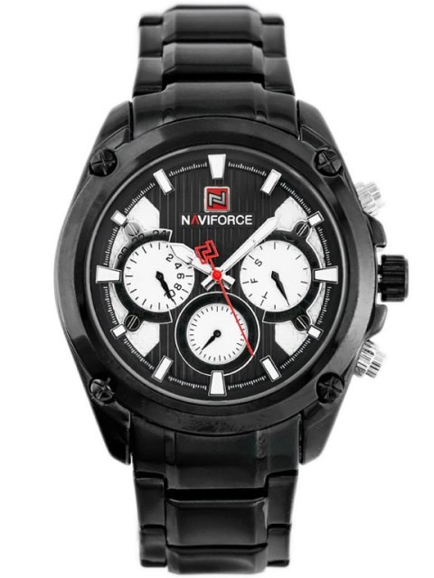 ZEGAREK MĘSKI NAVIFORCE - NF9113 (zn078a) - black/silver + box