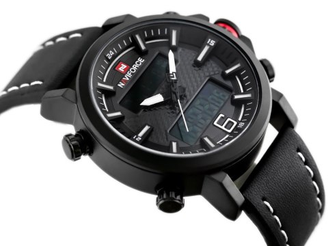 ZEGAREK MĘSKI NAVIFORCE - NF9135 (zn076a) - black/white + box