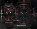 ZEGAREK MĘSKI NAVIFORCE - NF9135 (zn076c) - black/red + box