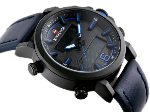 ZEGAREK MĘSKI NAVIFORCE - NF9135 (zn076d) - black/blue + box