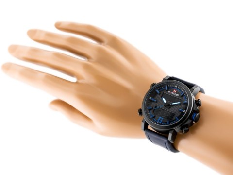 ZEGAREK MĘSKI NAVIFORCE - NF9135 (zn076d) - black/blue + box