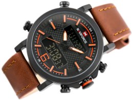 ZEGAREK MĘSKI NAVIFORCE - NF9135 (zn076f) - brown/orange + box