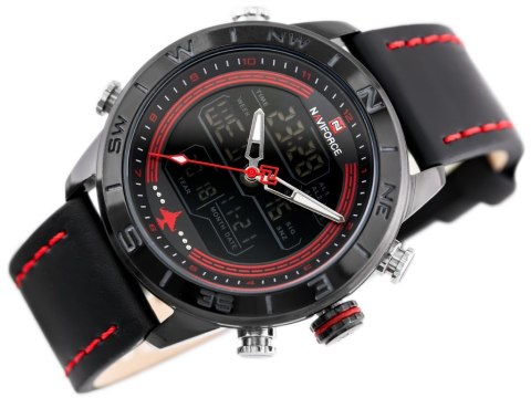ZEGAREK MĘSKI NAVIFORCE - NF9144 (zn077b) - black/red + box