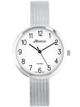 ZEGAREK DAMSKI ALBATROSS ABBC20 (za542a) silver / white