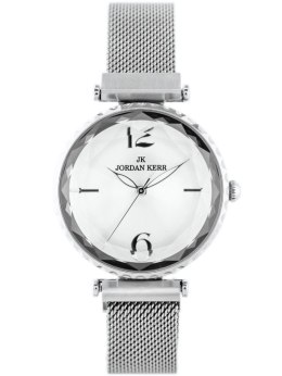 ZEGAREK DAMSKI JORDAN KERR - L1006 (zj942a) silver MAGNETYCZNE ZAPIĘCIE