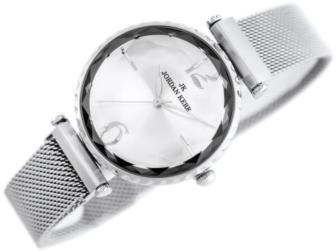 ZEGAREK DAMSKI JORDAN KERR - L1006 (zj942a) silver MAGNETYCZNE ZAPIĘCIE