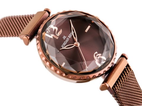 ZEGAREK DAMSKI JORDAN KERR - L1006 (zj942d) brown MAGNETYCZNE ZAPIĘCIE