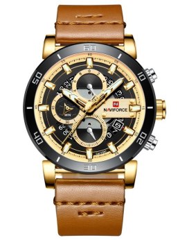 ZEGAREK MĘSKI NAVIFORCE - NF9131 (zn086c) gold/b. + BOX