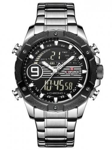 ZEGAREK MĘSKI NAVIFORCE - NF9146S (zn089a) - silver/black + BOX