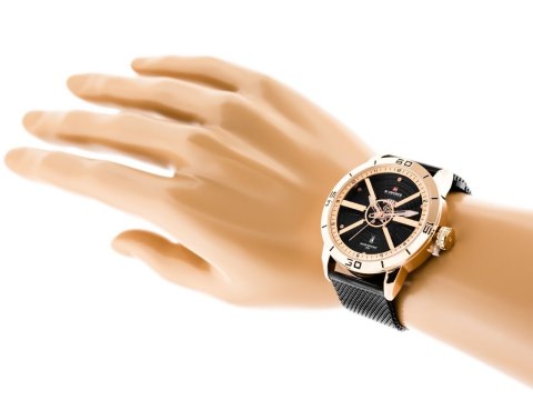 ZEGAREK MĘSKI NAVIFORCE - NF9155 (zn092b) black/rosegold + BOX