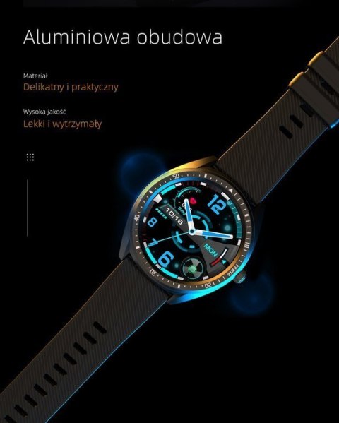 SMARTWATCH MĘSKI G. Rossi SW011-2 black/black/red + dodatkowy PASEK (sg006b)