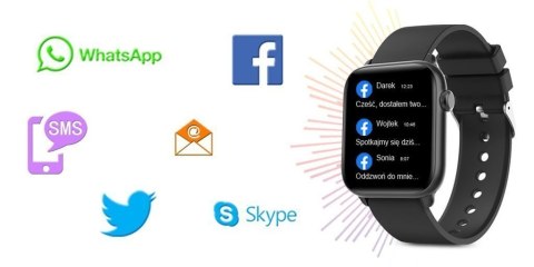 SMARTWATCH UNISEX Rubicon RNCE56 - CIŚNIENIOMIERZ, PULSOKSYMETR (sr008c)