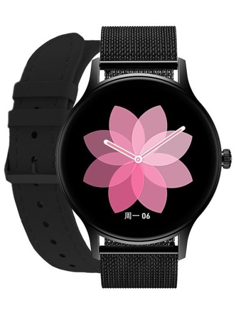 SMARTWATCH DAMSKI PACIFIC 18-3 - BRANSOLETA + PASEK: Czarna / Czarny (sy015c)