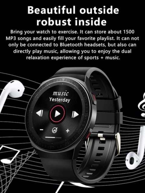 SMARTWATCH MĘSKI Rubicon RNCE68 - WYKONYWANIE POŁĄCZEŃ (sr016d)