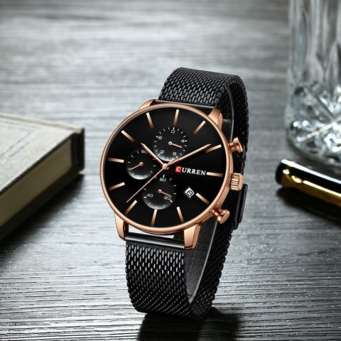 ZEGAREK MĘSKI CURREN 8339 (zc015d) - CHRONOGRAF
