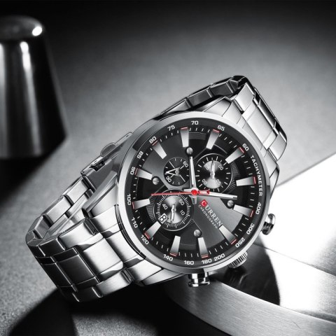 ZEGAREK MĘSKI CURREN 8351 (zc022b) - CHRONOGRAF + BOX