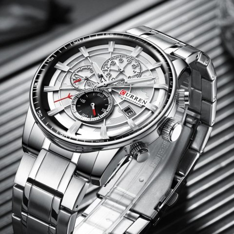 ZEGAREK MĘSKI CURREN 8362 (zc017a) - CHRONOGRAF + BOX