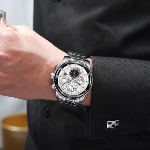 ZEGAREK MĘSKI CURREN 8362 (zc017a) - CHRONOGRAF + BOX