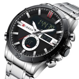 ZEGAREK MĘSKI CURREN 8384 (zc023a) - DUAL TIME + BOX