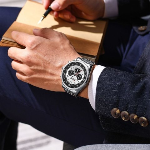 ZEGAREK MĘSKI CURREN 8399 (zc016a) - CHRONOGRAF + BOX