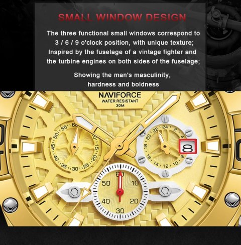 ZEGAREK MĘSKI NAVIFORCE NF8019 - CHRONOGRAF (zn124c) + BOX