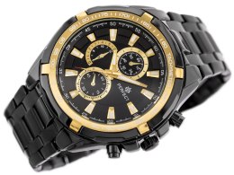 ZEGAREK MĘSKI PERFECT - MILTON - black/gold (zp112k)