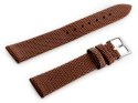 Pasek skórzany do zegarka W107 - brązowy/sr. 14mm