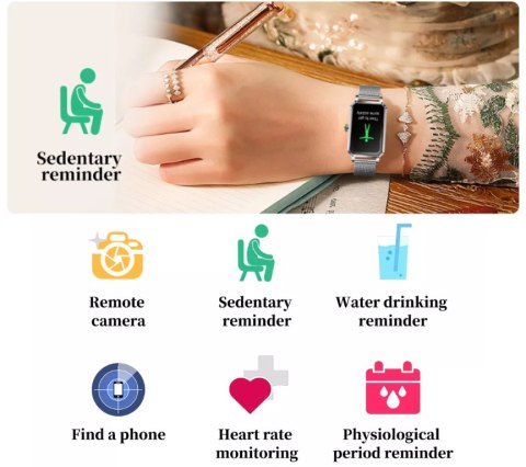 SMARTWATCH DAMSKI Rubicon RNCE86 - WŁASNE TARCZE (sr030c)