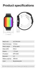 SMARTWATCH UNISEX PACIFIC 20-8 - EKG, WYKONYWANIE POŁĄCZEŃ (sy017g)