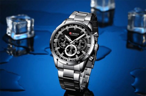 ZEGAREK MĘSKI CURREN 8355- CHRONOGRAF (zc028c) + BOX