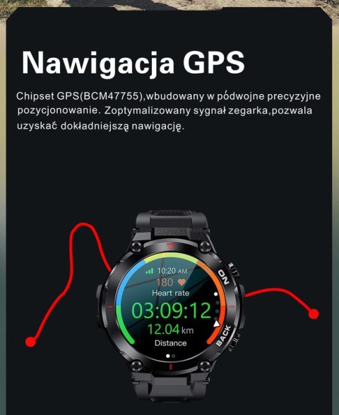 SMARTWATCH MĘSKI GRAVITY GT8-1 - z GPS (sg017a)