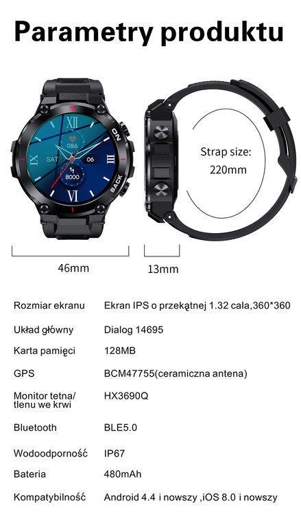 SMARTWATCH MĘSKI GRAVITY GT8-1 - z GPS (sg017a)