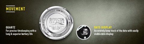 ZEGAREK MĘSKI INVICTA PRO DIVER 22047 -WODOSZCZLNOŚĆ 200m - koperta 40mm