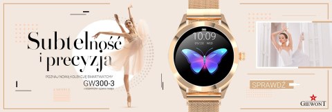 Smartwatch Damski Giewont Rosegold/Black + Pasek GW300-3