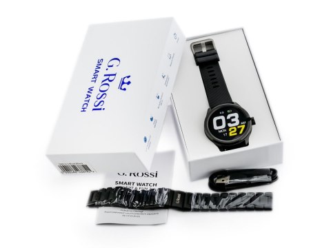 SMARTWATCH MĘSKI G. Rossi SW012-1 black/black + dodatkowa BRANSOLETA (sg007a)
