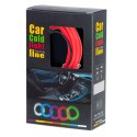 Oświetlenie ambientowe LED do samochodu / auta USB / 12V taśma 3m czerwona