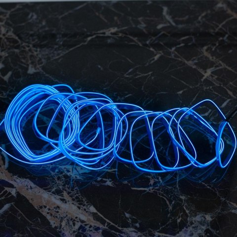 Oświetlenie ambientowe LED do samochodu / auta USB / 12V taśma 3m niebieska