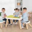 SMOBY Krzesełko z Oparciem Ogrodowe Do Pokoju Biało-Brązowe