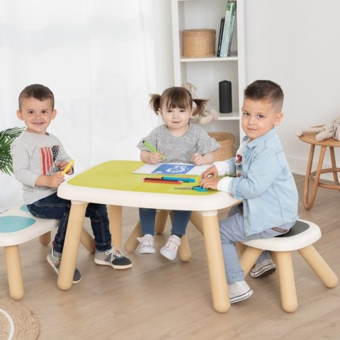 SMOBY Krzesełko z Oparciem Ogrodowe Do Pokoju Biało-Brązowe