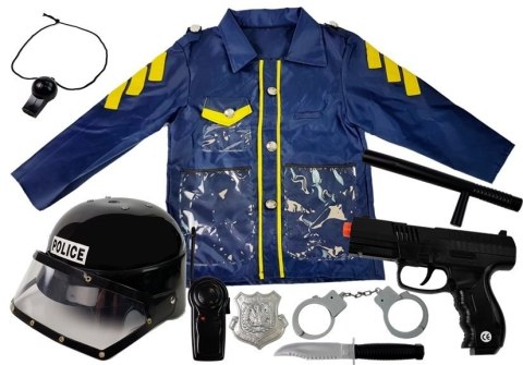 Strój Zestaw Policjant Przebranie Kostium Akcesori
