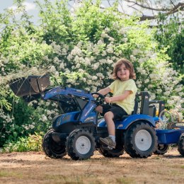 FALK Traktor Na Pedały Koparka Z Przyczepką Łyżką New Holland Dla Dzieci 3-7 lat