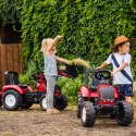 FALK Traktor na Pedały Valtra S4 Bordowy z Przyczepą 3-7 lat