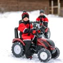 FALK Traktor na Pedały Valtra S4 Bordowy z Przyczepą 3-7 lat
