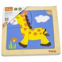 VIGA Drewniane Puzzle Układanka Edukacyjna Żyrafa 4 el. Montessori