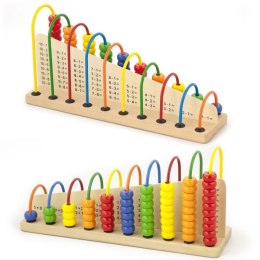 Viga Toys Edukacyjne Liczydło drewniane do Liczenia Szkolne Montessori