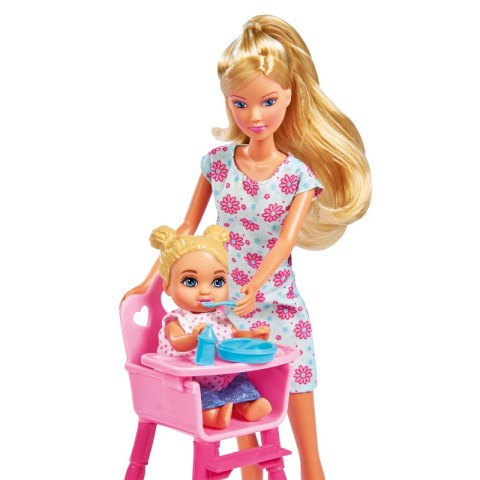 Lalka Simba Steffi Love Mama w Pokoju Dziecięcym z 3 dzieci 28 elem.
