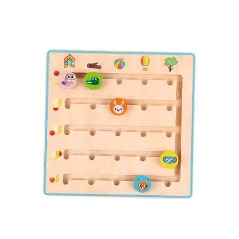 TOOKY TOY Drewniana Gra Pamięciowa dla Dzieci Nauka Liczenie Zwierzątka 21 el.