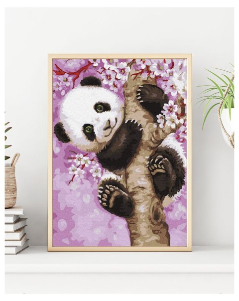 Malowanie po numerach 30x50 Figlarna panda