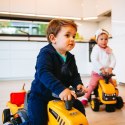 FALK Traktorek Jeździk JCB Pomarańczowy Z Przyczepką Łopatka Grabki